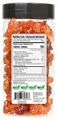 Byait close-up of individual peach gum pieces highlighting texture