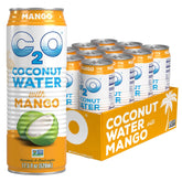 C2O mango front packaging showing can and label for quick identification and refreshment