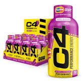 C4 grape popsicle front packaging showing 12-pack and flavor benefits