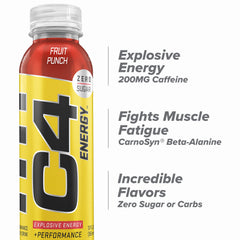 C4 can in hand before workout demonstrating portable energy