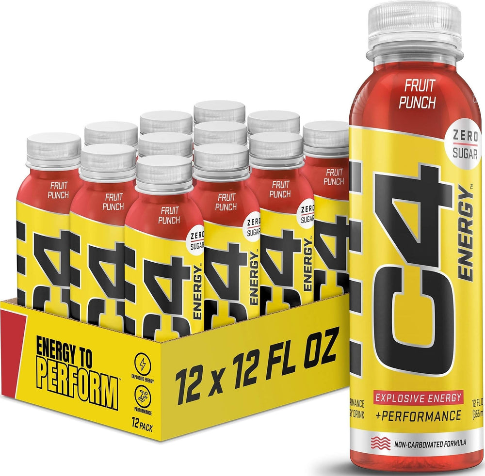 C4 front packaging showing 12-pack and zero sugar benefit
