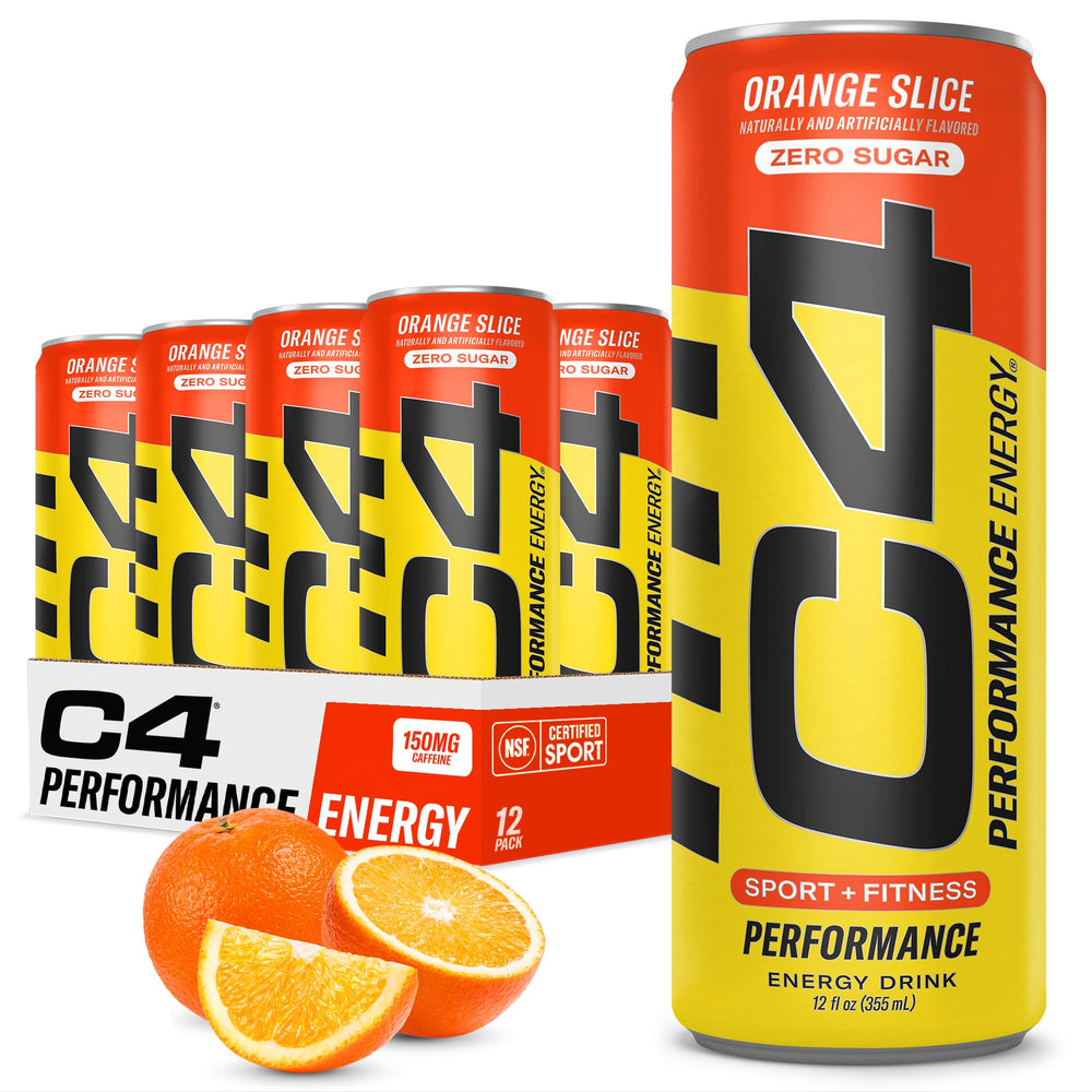 C4 can front packaging showing logo and flavor, inviting energetic refreshment