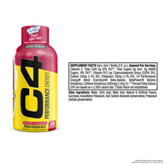 C4 label close-up highlighting ingredients and NSF Certified for Sport assurance