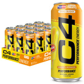 C4 front can showing branding and zero sugar benefit