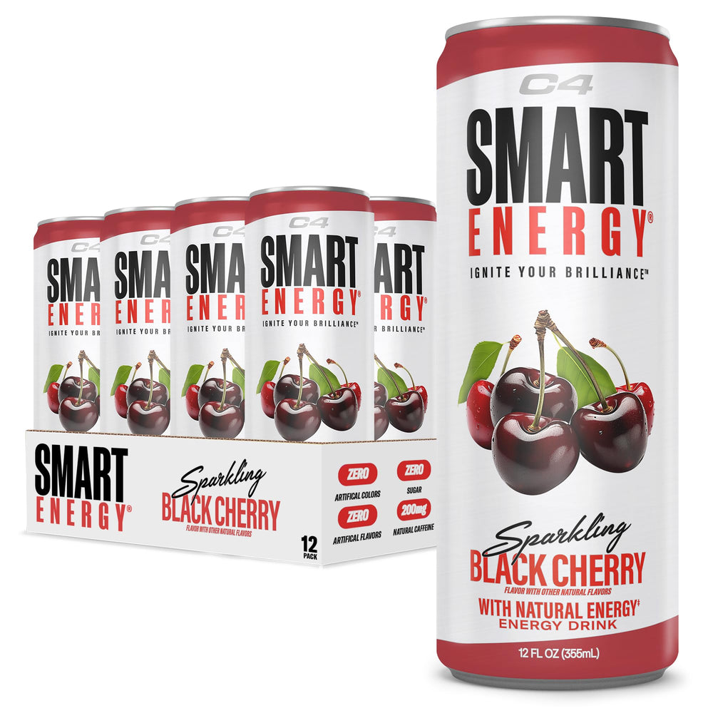 C4 Smart Energy front packaging 12‑pack showing flavor variety and convenience
