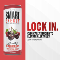 Open C4 Smart Energy can pouring into glass highlighting pourability and clarity