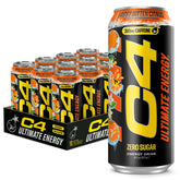 C4 front packaging showing branding and zero sugar benefit