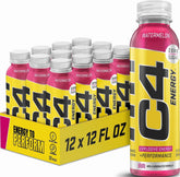 C4 watermelon 12-pack front view showing cans and branding for quick grab-and-go energy