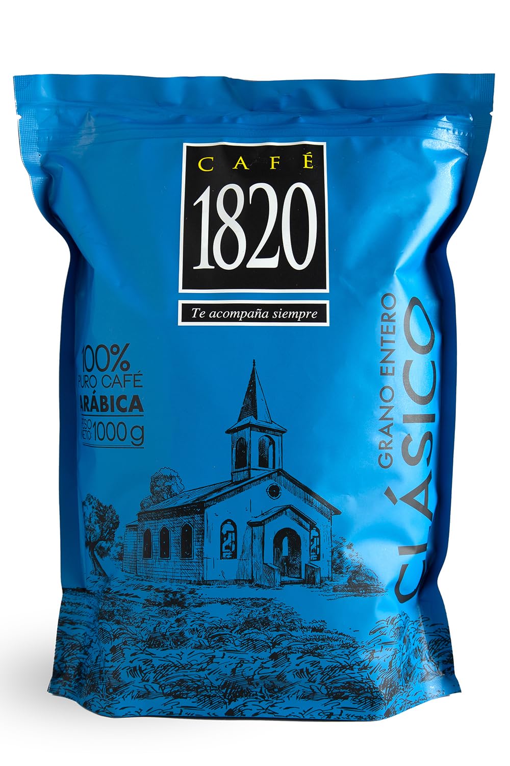 Café 1820 front packaging highlighting premium dark roast and size