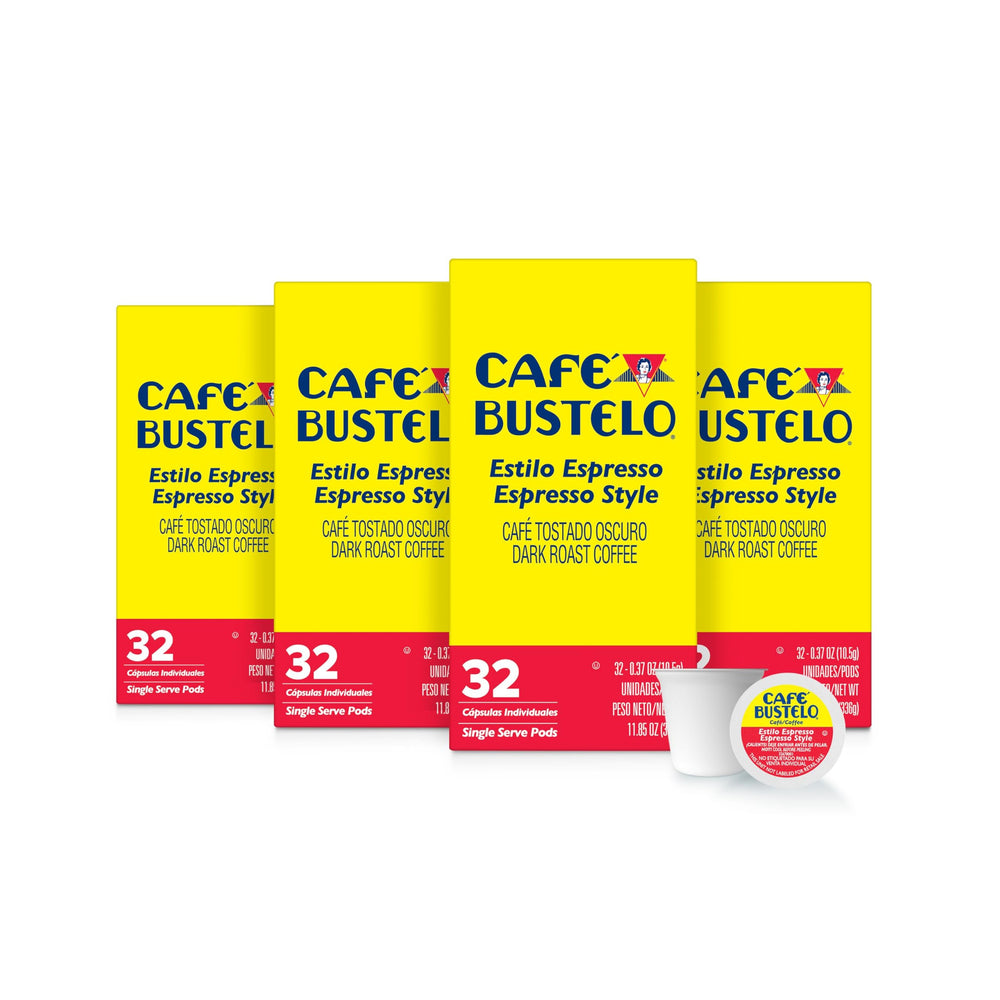 Café Bustelo front packaging showing bold branding and bulk quantity