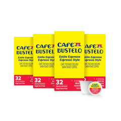 Café Bustelo front packaging showing bold branding and bulk quantity