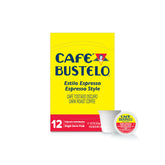 Café Bustelo front packaging showing bold branding and count for quick selection