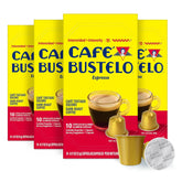 Café Bustelo front packaging showing 40-count and bold branding for quick selection