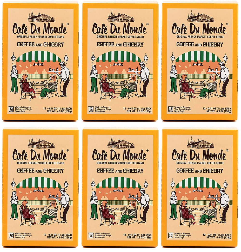 Cafe Du Monde front packaging showing 72-count pods and brand authenticity