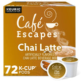 Café Escapes front packaging showing 72-count pods and product name for easy identification