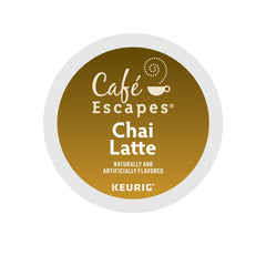 Café Escapes K-Cup pod close-up displaying label and single-serve convenience