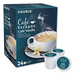 Café Escapes close-up of single K-Cup pod highlighting pod design and brewing convenience