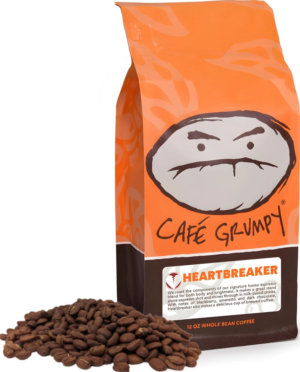 Café Grumpy front packaging showing 12 oz bag and resealable closure for freshness