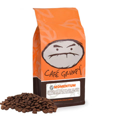 Café Grumpy front packaging view showing blend and roast, conveys freshness