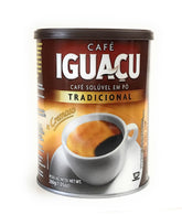Cafe Iguacu Tradicional 200 g can front view showing label and resealable lid for freshness