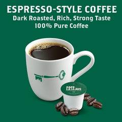 Café La Llave single pod close-up highlighting sealed freshness and rich aroma benefit