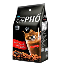 Cafe Pho front packaging showing 18 sachets and product benefits