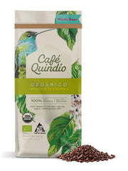 CAFE QUINDIO front packaging showing organic 12 oz bag and brand clarity