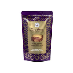 CAFÉ SAN ALBERTO front packaging showing premium bag and resealable pouch benefit