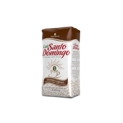 Café Santo Domingo INDUBAN front packaging showing 16 oz bag and clear branding benefit clarity