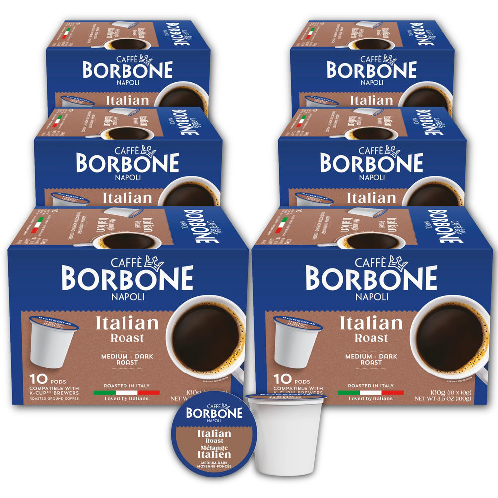 Caffè Borbone front packaging showing 60 pods and Italian roast branding for quick selection