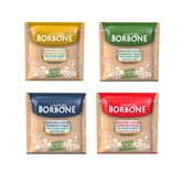 Caffè Borbone front packaging showcasing 50-count variety pack convenience