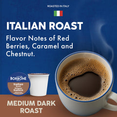 Caffè Borbone ground espresso shot illustrating medium-dark roast color and aromatic appeal