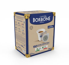 Caffè Borbone pod placed in ESE machine portafilter for quick brewing