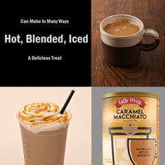 Caffe D'Vita open can with powder showing texture and scoopability benefit