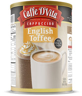 Caffe D'Vita front view of 3 lb can showing product label and serving suggestion