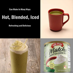 Caffe D'Vita prepared matcha latte in cup showing creamy froth and ease