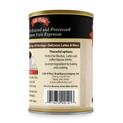 Caffe D'Vita powder on scoop showing easy measuring and consistent flavor