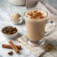 Caffe D'Vita prepared chai latte in cup displaying creamy texture and inviting aroma