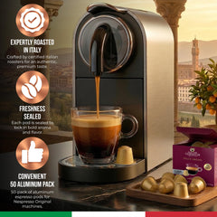 Caffè Garibaldi aluminum pod cutaway showing nitrogen-sealed interior preserving aroma