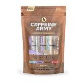 CAFFEINE ARMY front packaging showing variety pack and benefits