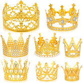 Caffox front view of eight gold crowns showing assortment and packaging benefit