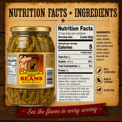 Cajun Chef close-up of green bean texture highlighting crisp crunch benefit