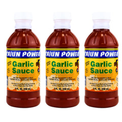 Cajun Power front packaging showing three bottles and bold Louisiana flavor benefit