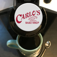 Steaming brewed cup of Cake Boss Raspberry Truffle showing aroma