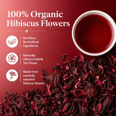 calhealing brewing a hot cup releasing deep red color for comforting, caffeine-free drink