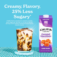 Califia Farms close-up of creamer texture emphasizing creamy consistency