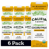 Califia Farms front packaging showing organic coconut milk benefits