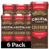 Califia Farms Pure Black front packaging showing 32 oz bottle and branding benefit convenience