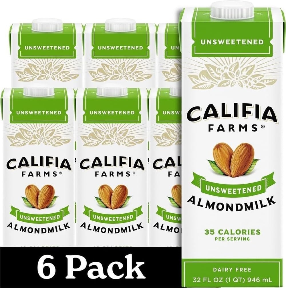 Califia Farms front packaging showing carton design and shelf-stable benefit