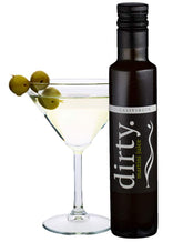 Calivirgin front packaging showing organic dirty martini mix benefit: restaurant flavor